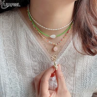 yumfeel bohemia necklaces for women exquisite fashion seed beads y2k choker handmade summer colorful jewelry
