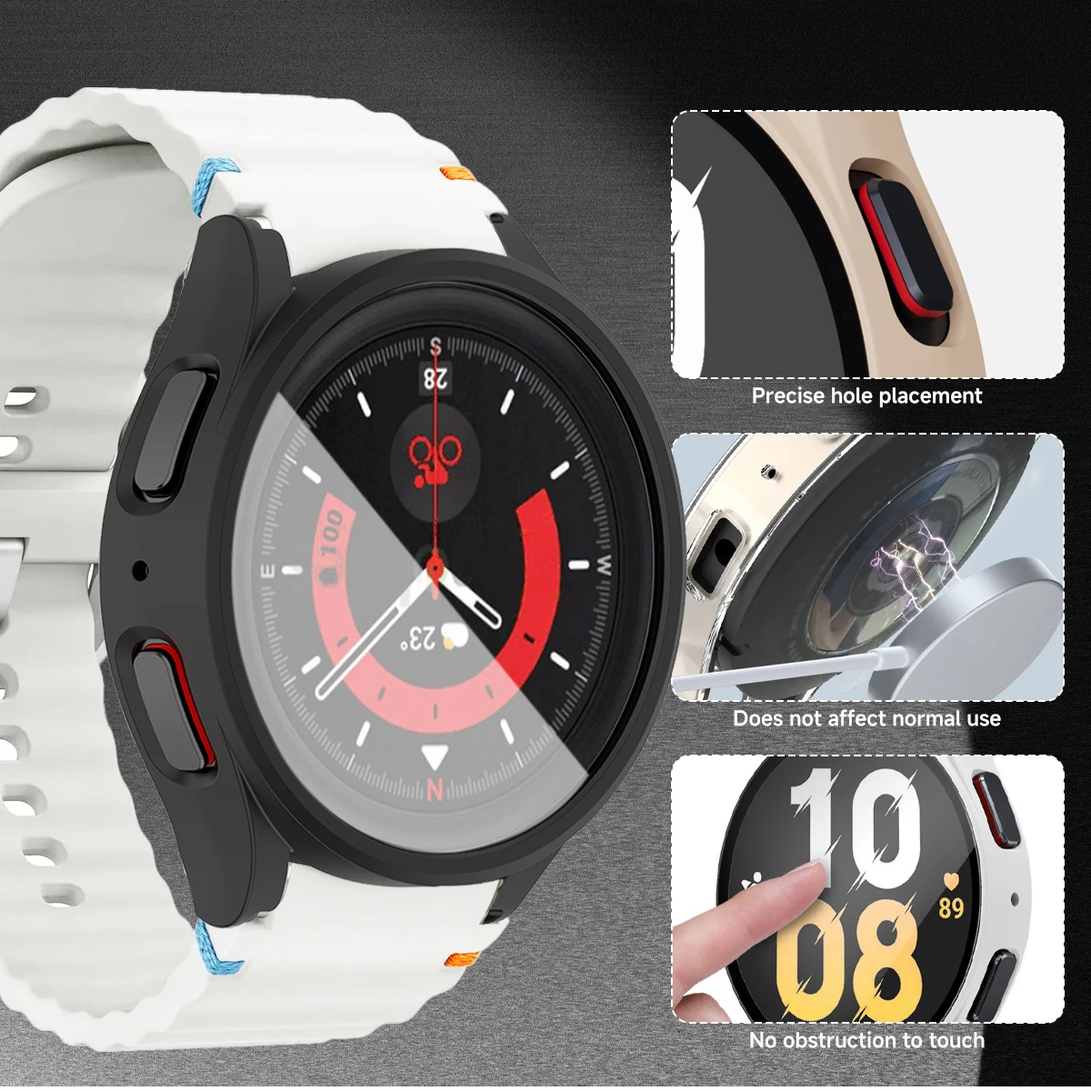 Ремешок силиконовый для Samsung Galaxy Watch 7 FE 6 4 Classic 5 pro 44 мм 40 43 47 45