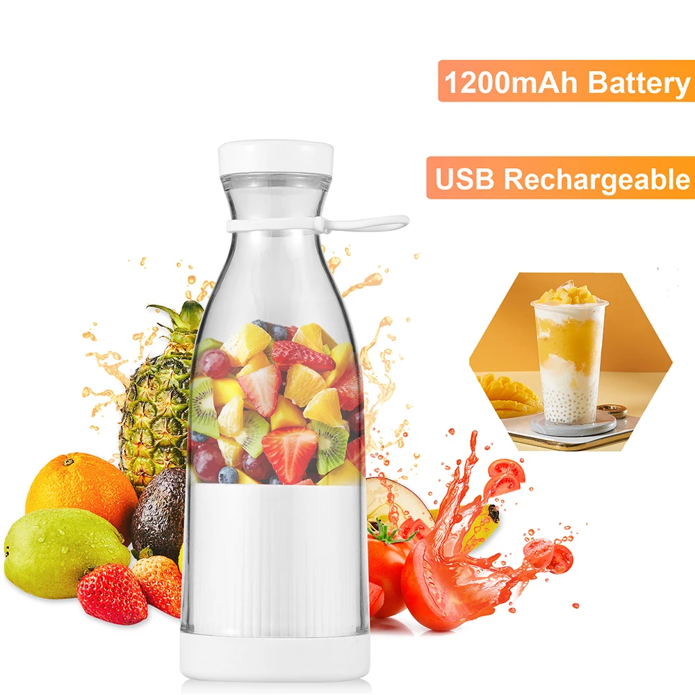 Electric Juicer Cup Portable Blender Fruit Mixer Juice Extractor USB Rechargeable Orange Squeezer Kitchen Smoothie Ice Maker