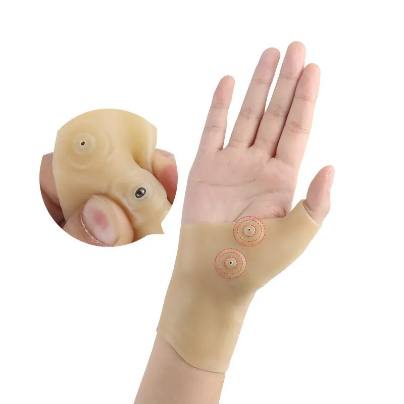 

Силикагелевые магнитные терапевтические браслеты для поддержки запястья при артрите, обезболивающие браслеты для рук, реабилитационные перчатки, бандаж для большого пальца