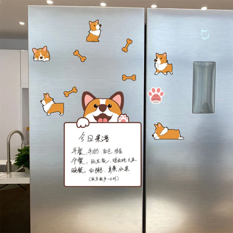 

Corgi набор магнитов на холодильник-наклеить белую доску Note магнитные наклейки для холодильника
