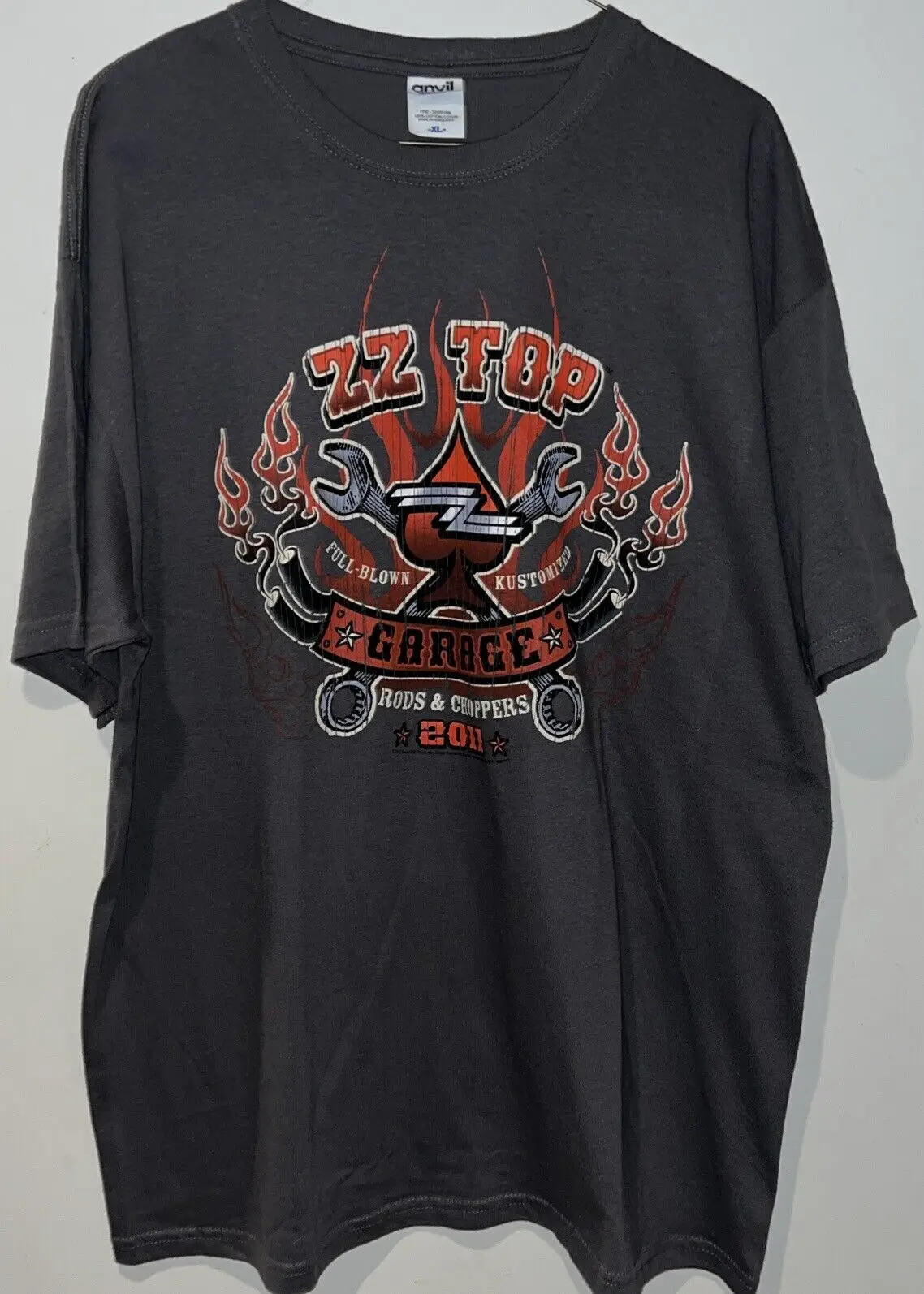 Мужская футболка без бирок ZZ Top Garage XL серого цвета НОВИНКА 2011