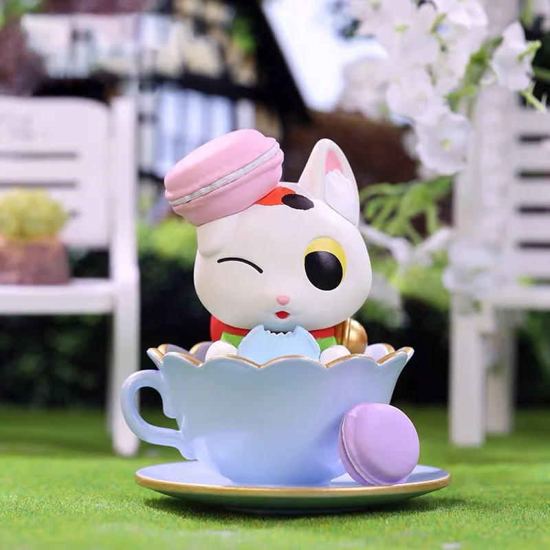 

Konatsu, консервированный Кот, десертная серия глухая коробка, Оригинальные милые экшн-фигурки Popmart из аниме «Загадка», игрушки в подарок, Caixas Supresas