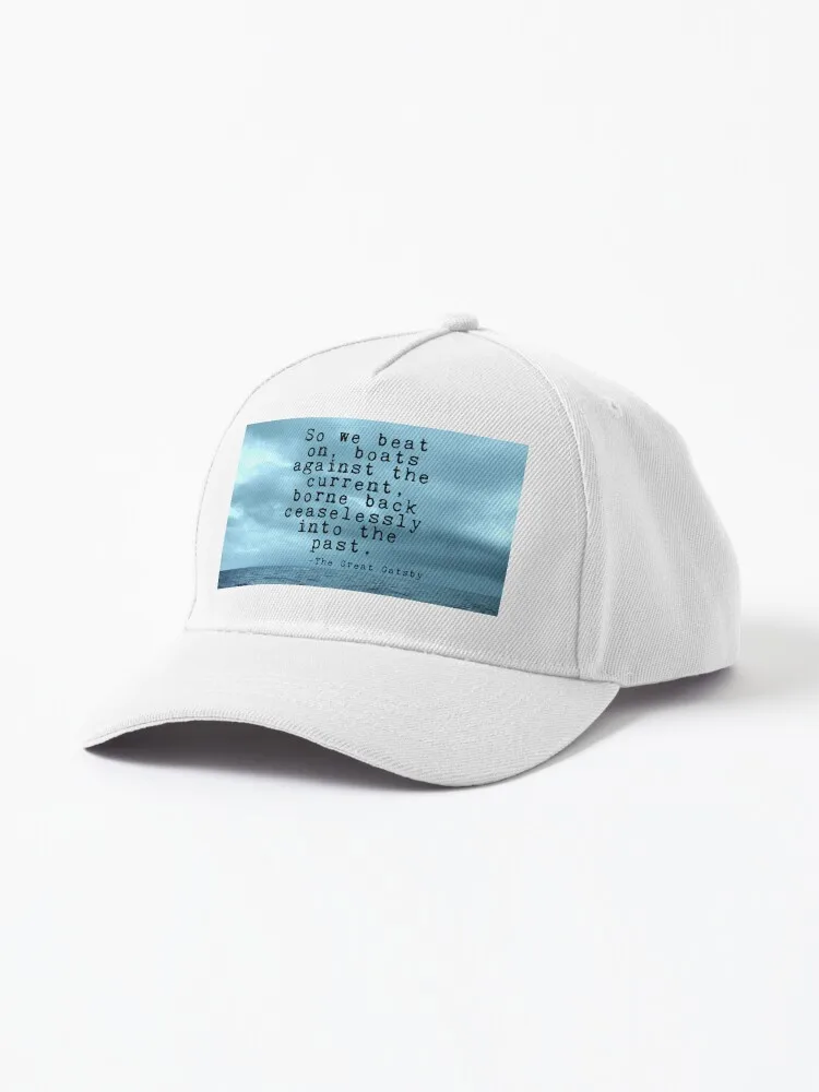 

So we beat on - Gatsby quote on the dark ocean Cap hats for men Baseball caps for men trucker hat Men's caps mandalorian