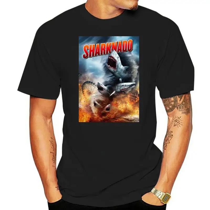 

Sharknado Horror Science Fiction Film Black Men T Shirt Tee (Design 2)