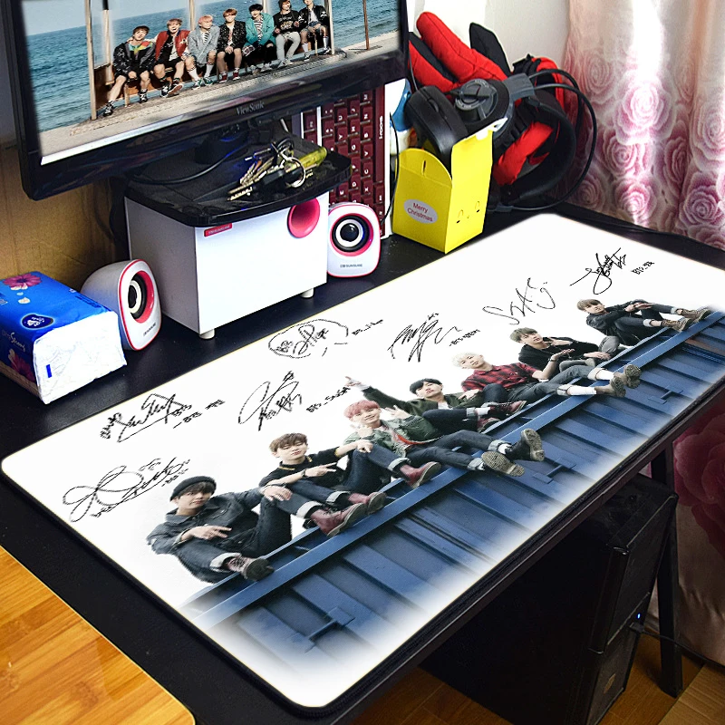 

Mousepad Company Cat Original Computer Mouse Pads Kawaii Accessories Mats Game Player Large Desk Mat Game Computer Keyboard Pad