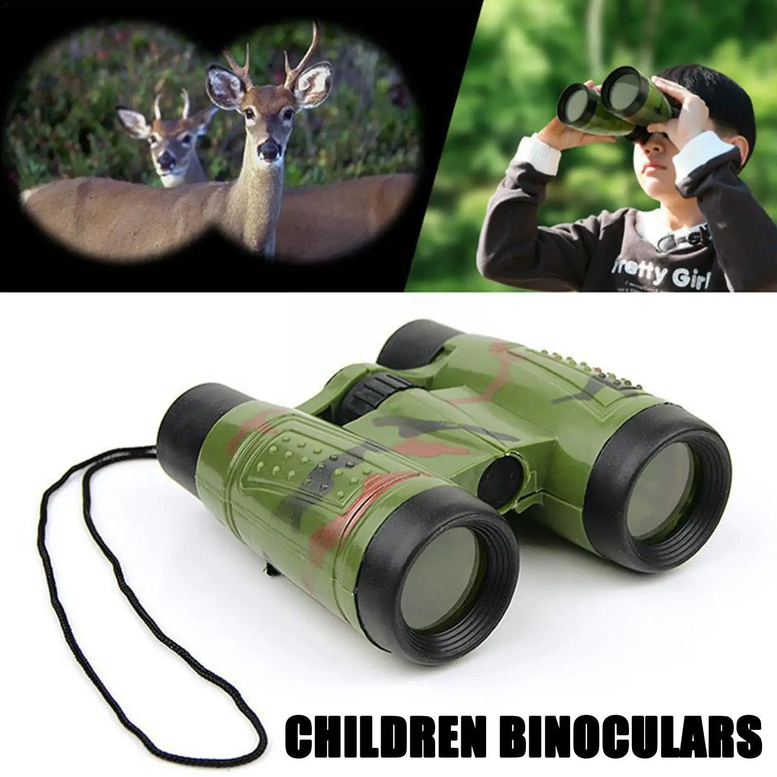 

Binoculars Telescope Toy Mountaineering And Natural Children Hunting Telescope Simulation Toy Survival Field Scenery CS D1J7