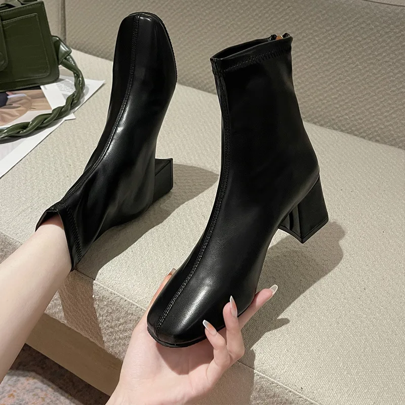 валенки женские зимние ботильоны 2022 ботинки из кожи резиновые сапоги модные