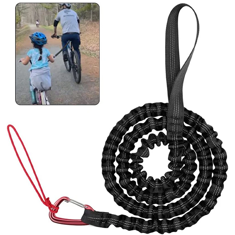 

New Bicycle Elastic Leash Belt Nylon Traction Rope for Long Cycling Adventures Elastic Parent-Child Nylon Tow Rope Outdoor Tool