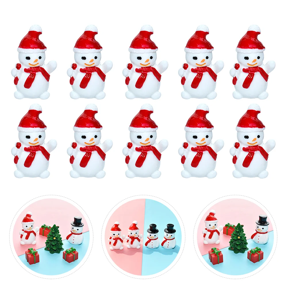 

Snowman Christmas Mini Figurines Miniatureresin Ornaments Ornament Diy Landscape Micro Decor Santa Craftstree