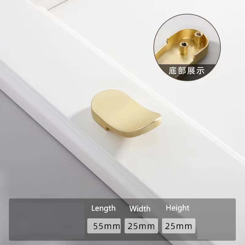 

Современный минималистичный Золотой шкаф, однотонная ручка в скандинавском стиле, одно отверстие, ящик, маленькая ручка, технические ручки