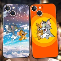 tom and jerry phone case cover for iphone 12 13 pro max xr xs x iphone 11 7 8 plus se 2020 13 mini silicone soft shell funda bag