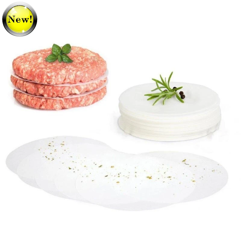 

NEW2022 500pcs 10cm 11cm Round Baking Paper Silicone Baking Paper Round Non-stick Greaseproof BBQ Oven Patty Hamburger Baking Ac