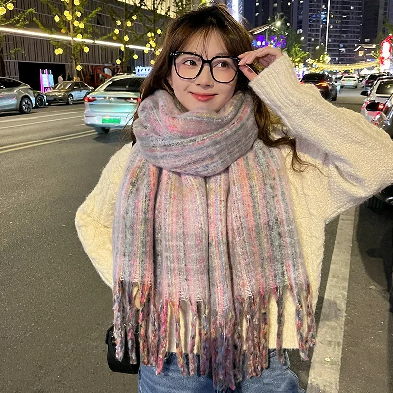 Шикарный дизайн в клетку женская модель Корейском стиле имитация кашемира