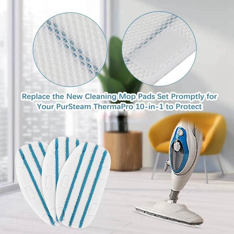 Сменная ткань для чистки подушечки швабры из сверхтонкого волокна паровой Pursteam