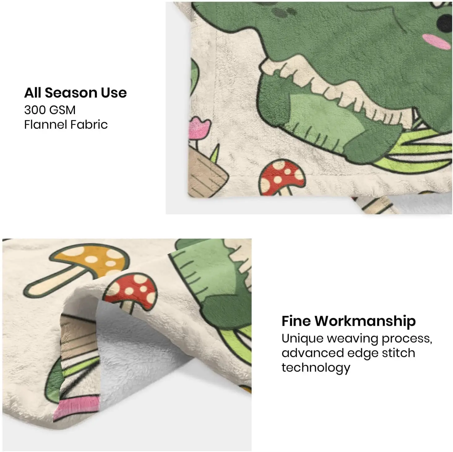 Фланелевое флисовое покрывало в виде грибов и лягушек легкий милый уютный