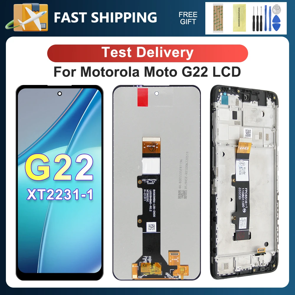 Для Motorola Moto G22 6 5 ''XT2231-1 XT2231-2 XT2231-5 ЖК-дисплей с цифровым преобразователем