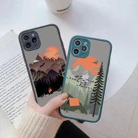 mountain tree sunset for iphone 11 case soft tpu protective cover for iphone 12 13 pro max mini xr xs max x 7 8 plus se 2 case