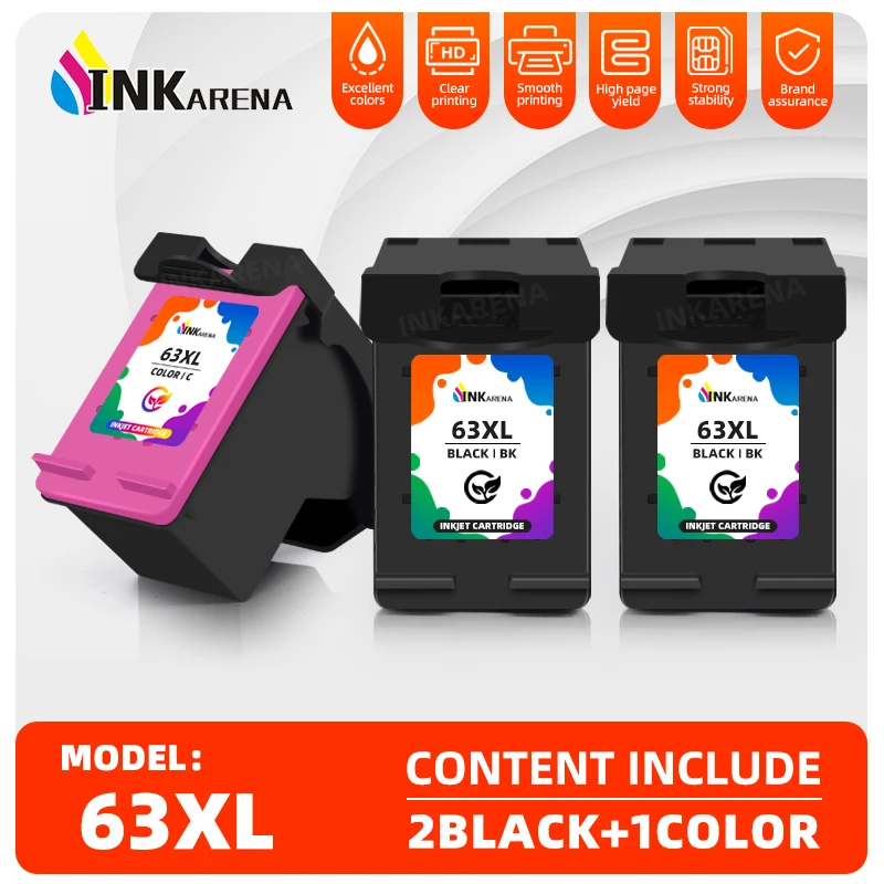 

63XL Cartridge Compatible For HP 63 XL Ink Cartridge For HP63 Deskjet 1110 2130 2131 2132 3630 4250 5220 5230 5232 5252