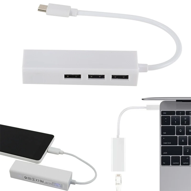 

USB 3. 0 Type-c-Ethernet сетевой адаптер LAN для MacBook ноутбука RJ45 сетевой кабель для адаптеров Type-C