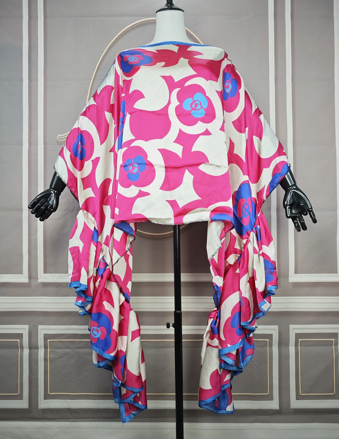 Блузка женская шелковая свободного покроя модная рубашка в мусульманском стиле