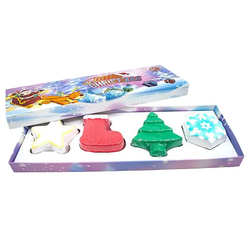 

Рождественские Бомбочки для ванны, Детские Бомбочки для ванны для девочек, подарочный набор, Рождественская елка, звезда, искусственная звезда, 4 штуки, Бомбочки для ванны, подарочный набор для