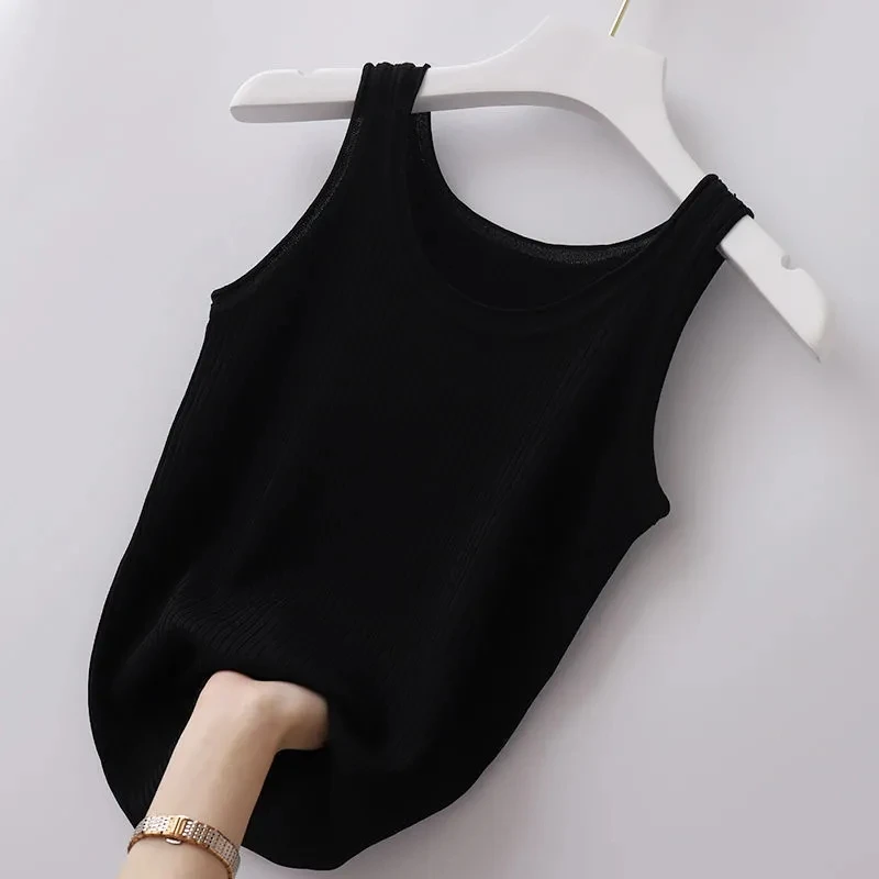 

Crop Tops Sexy Lingerie Tank Tops Women Summer Camisole Black White Top Y2k Undershirt Sleep Vest Bralette Camis