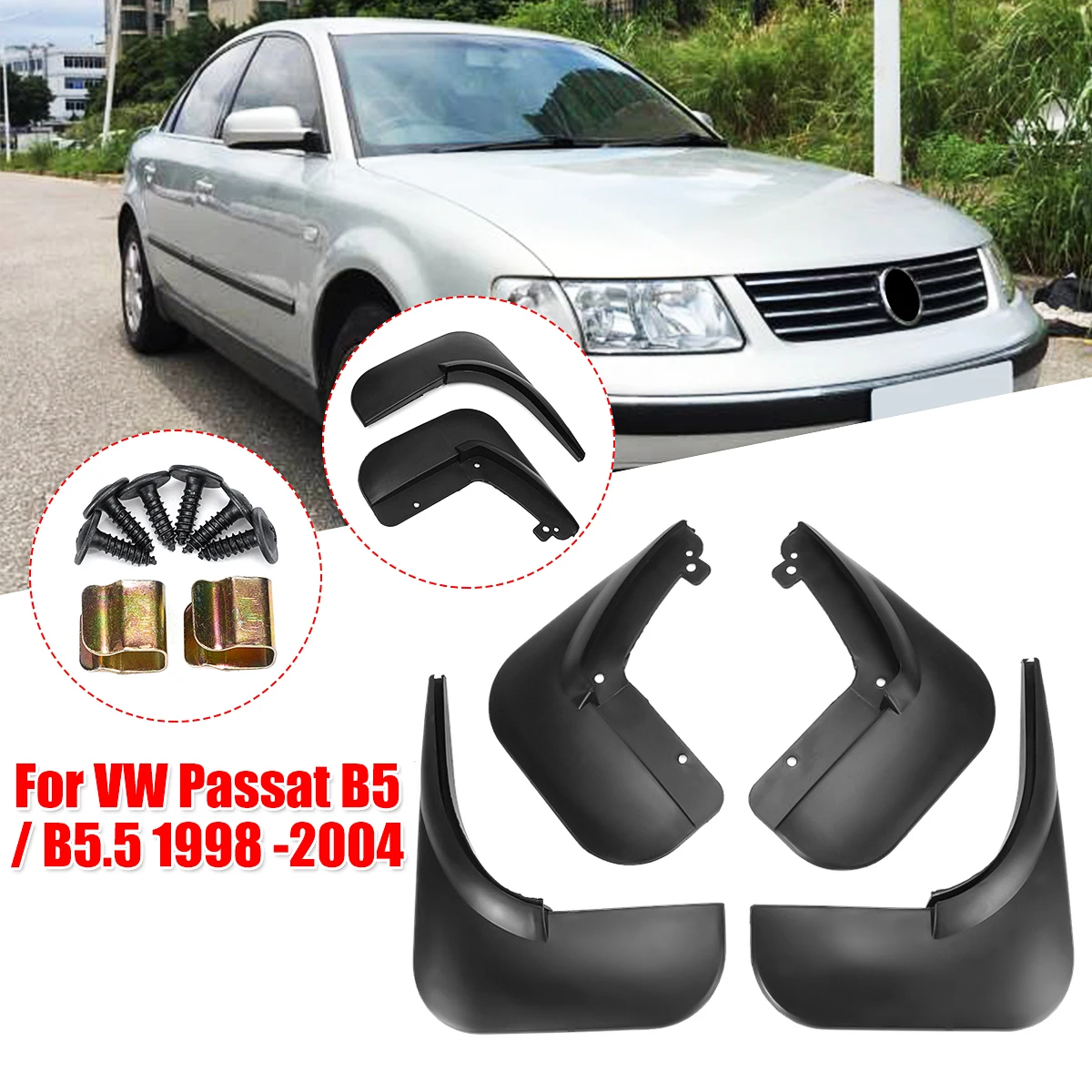 

4pcs Front Rear Mud Flaps For VW Passat B5 B5.5 1998 1999 2000 2001 2002 2003 2004 Mudflaps Splash Guards Mud Flap Mudguards