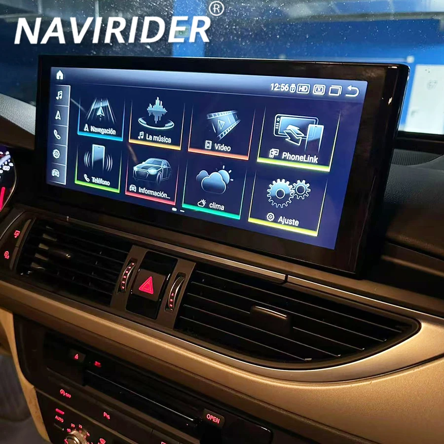 12 3-дюймовый сенсорный экран Android для Audi A6 A6L A7 2012-2018 автомобильные аксессуары Carplay