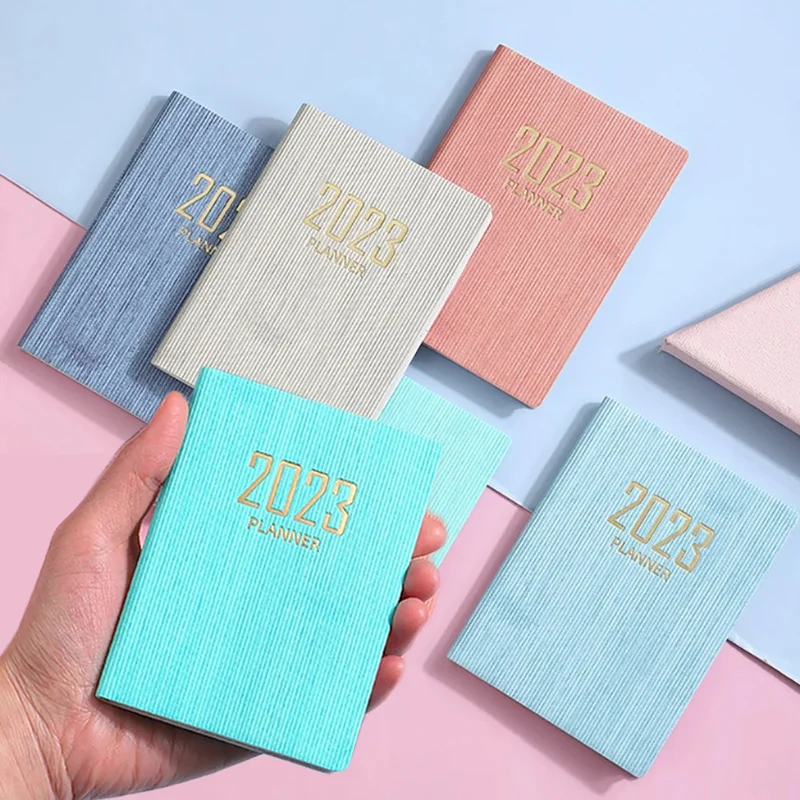 

2023 A7 Mini Notebook 365 Days Portable Pocket Notepad Daily Weekly Agenda Planner Notebooks Stationery Office School Supplies