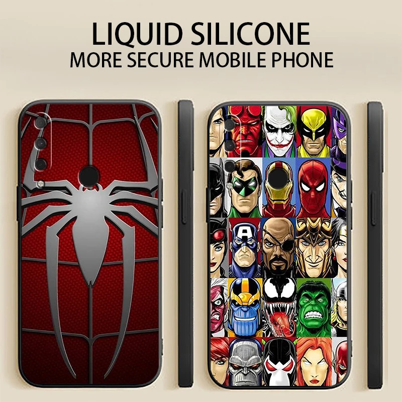 

Marvel Comics Venom Phone Case For HUAWEI P20 P30 P40 Lite Pro Plus P20 Lite 2019 P Smart 2020 2019 Z 5G Back Liquid Silicon