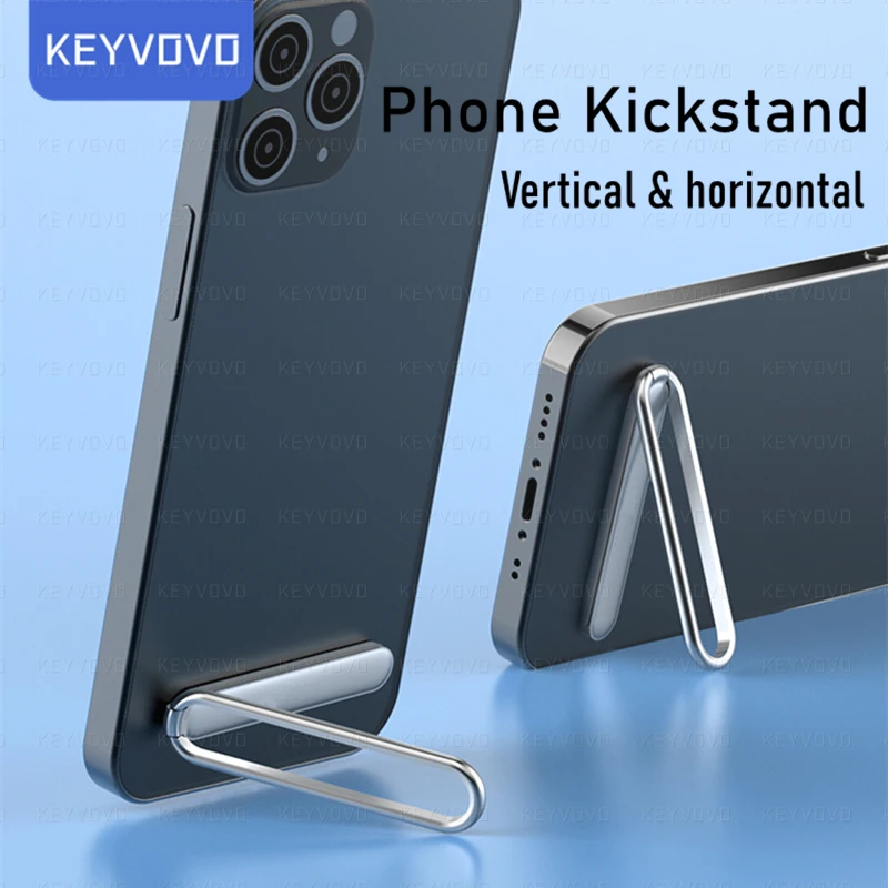 

Keyvovo Cell Phone Kickstand Vertical Horizontal Stand Adjustable Mini Folding Desk Mount Holder for iPhone Samsung Xiaomi
