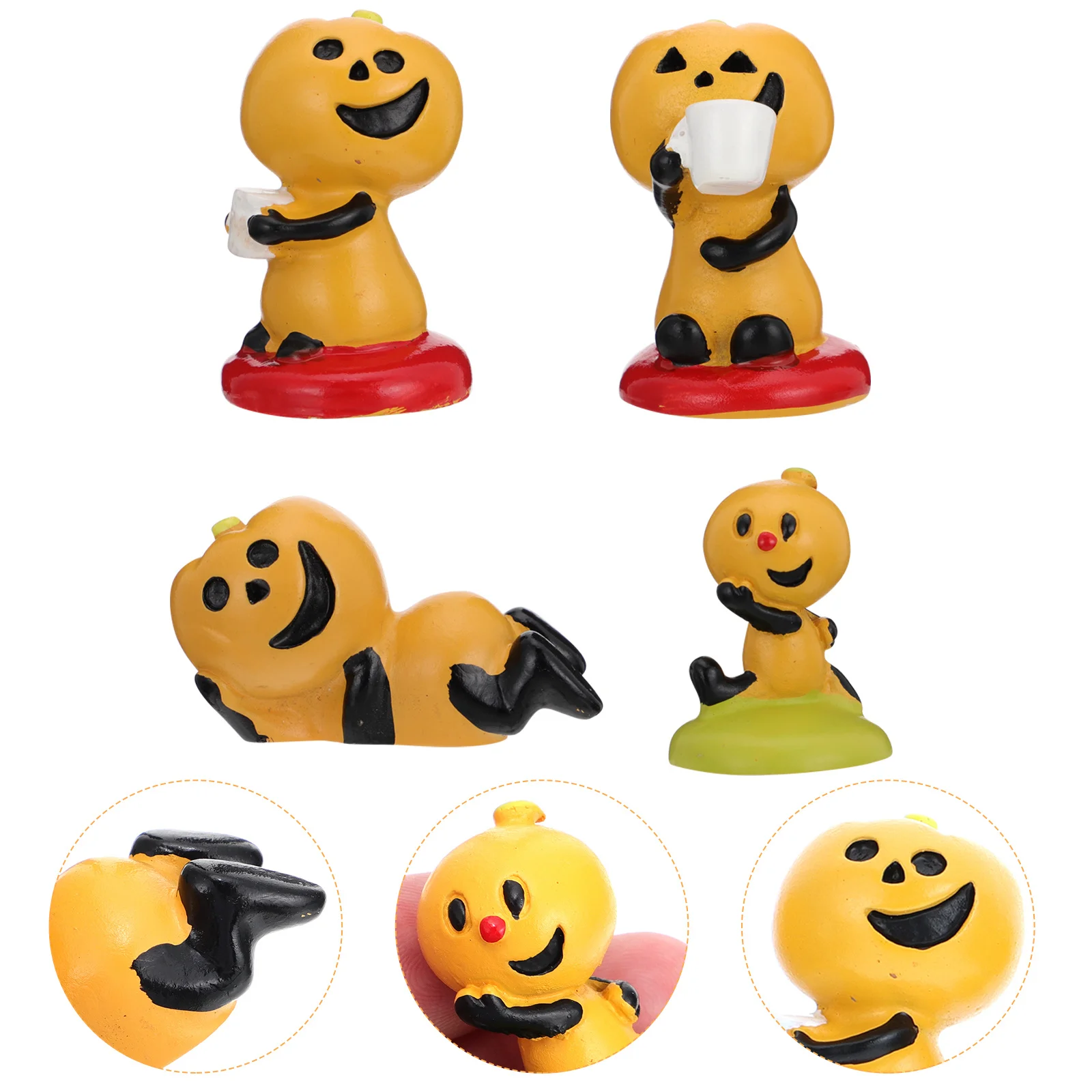 

Pumpkin Decorations Party Mini Statue Decoration Table Desktop Ornaments Favors Gifts Bag Fillers Figurine Resin Miniature
