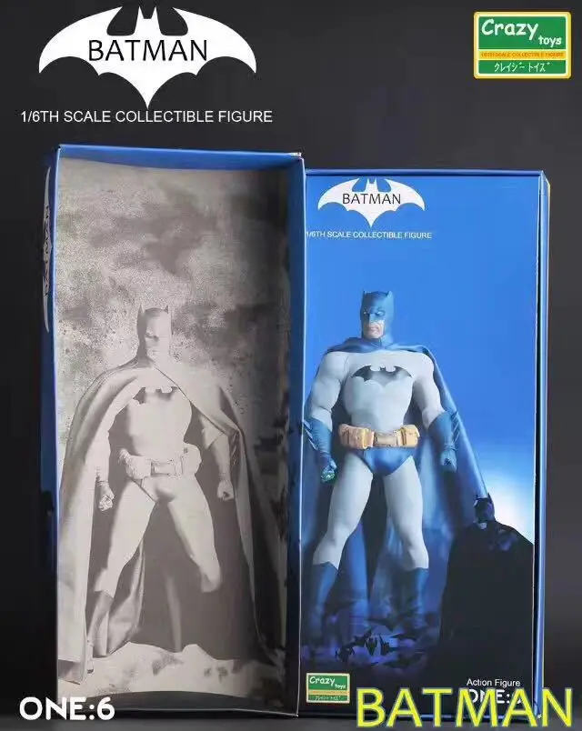 Сумасшедшие игрушки 1:6 Бэтмен синий Ver. BJD Темный рыцарь человек летучая мышь