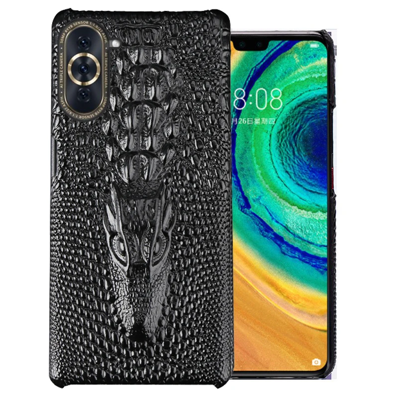 

Luxury leather Crocodile phone case for huawei nova 10 9 8 Pro 9 8 7 6 SE 8i 7i Nova 5T Y60 Y61 Y70 Y90 Back cover cases