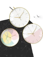 electronic large wall clock hanging quiet clocks light luxury colorful landscape living room decoration modern design home decor