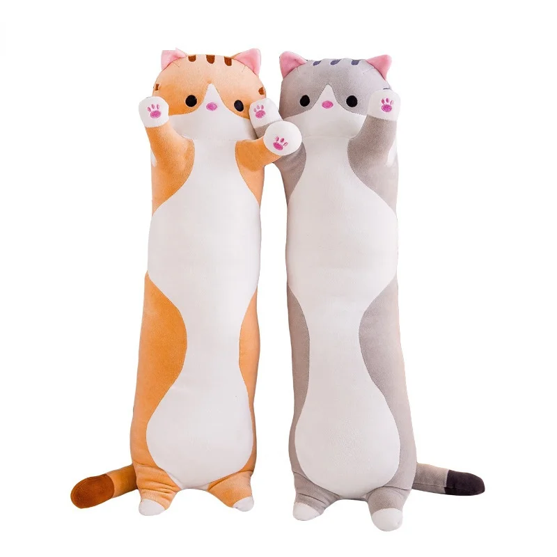 

Fashion Cute Cat Sleep Long Plush To Send Children Knee Pillow Almofada Coussin Birthday Gift Cojines Decorativos Seat Cushion