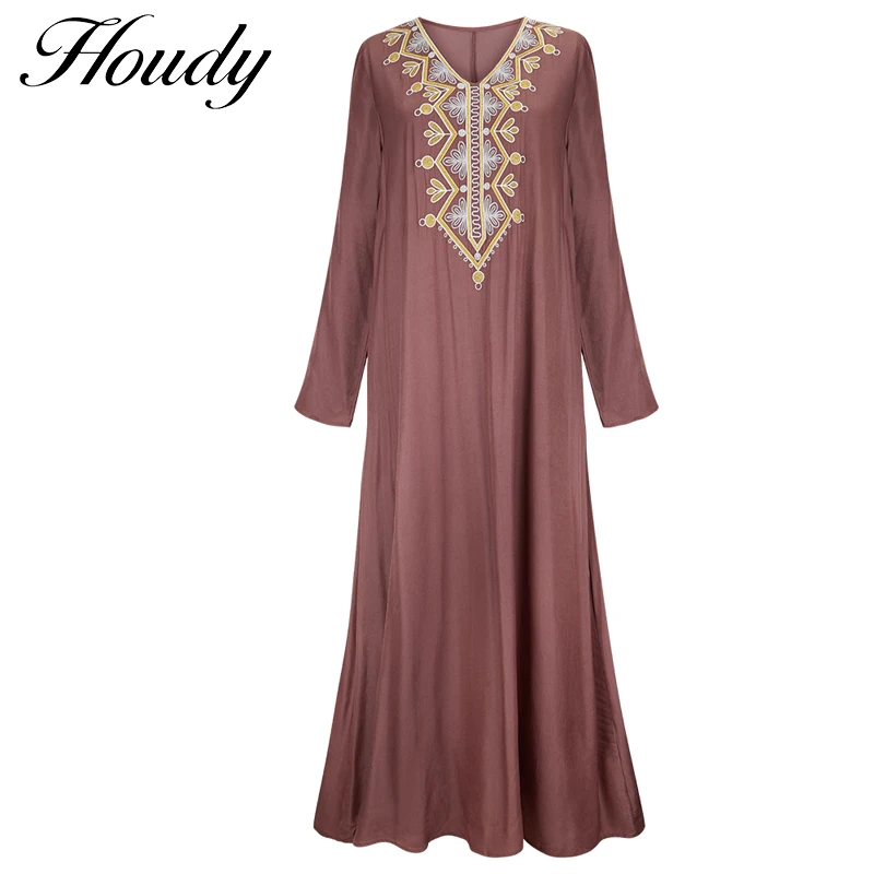 Женское платье с длинным рукавом, в мусульманском стиле