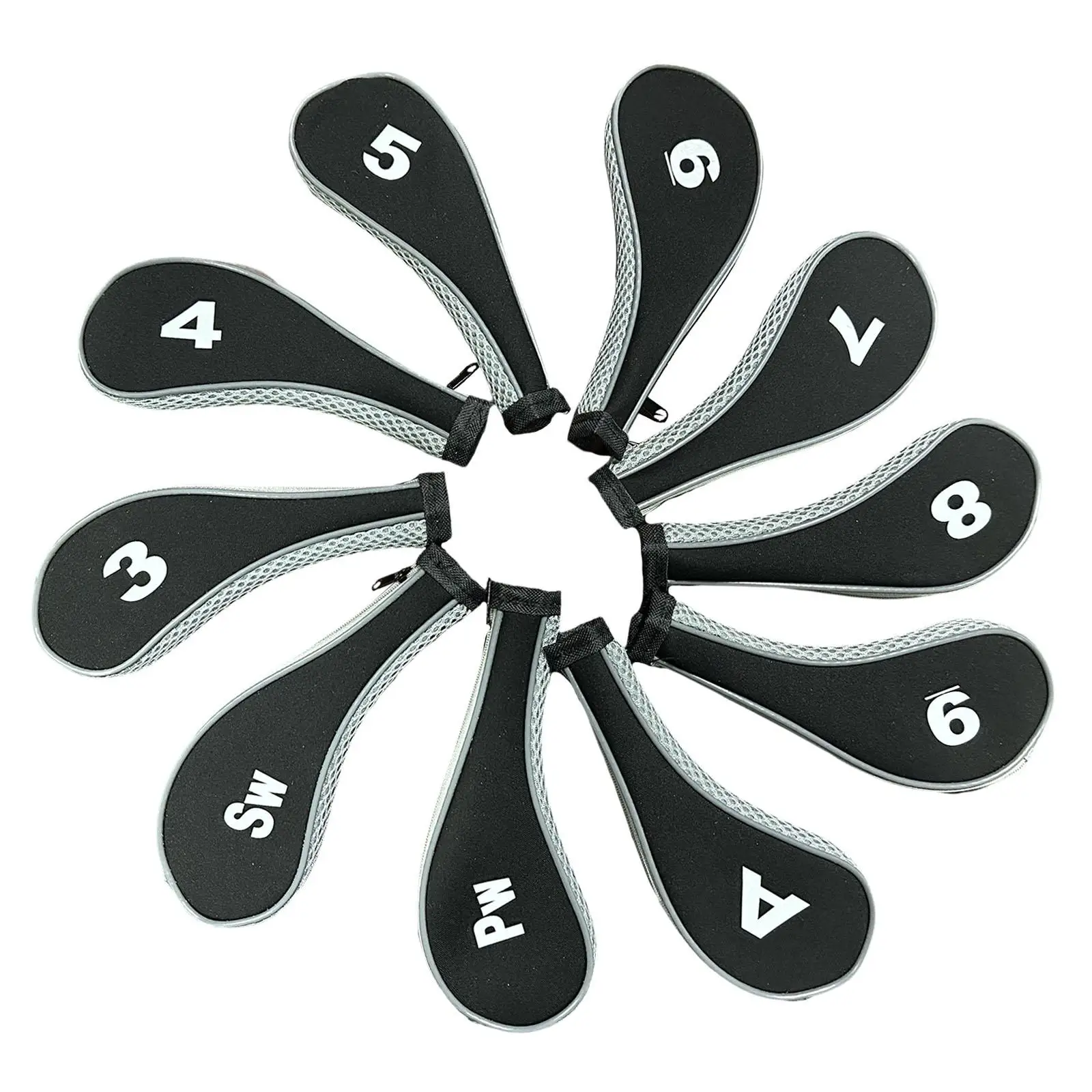 

10x Golf Iron Headcover Set Golf Club Head Cover Putter Sleeve for Training Equipment