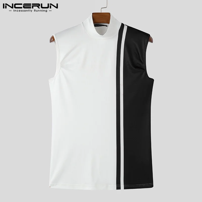 INCERUN модные аэроканские топы мужские повседневные футболки без рукавов цветные