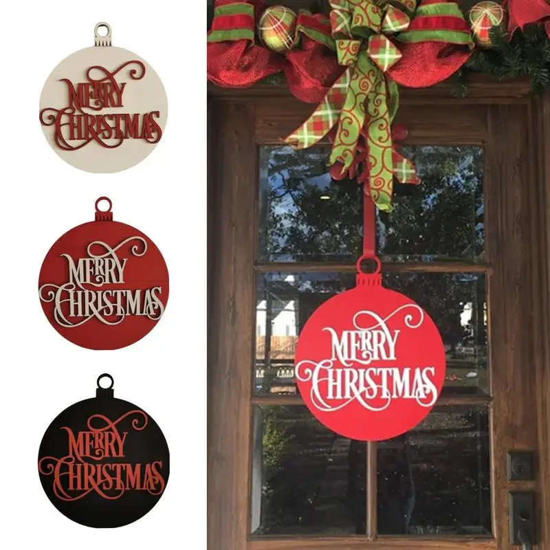 

Merry Christmas Door Hanger Portable Xmas Holiday Decor Wall Art Creative Lantern Wooden Sign Tree Hanging Oranments For home