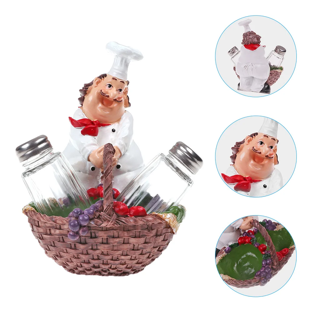 

Pepper Shaker Storage Bottles Saltholder Figurineseasoning Containers Jars Decorative Statue Organizer Condiment Holders Kitchen