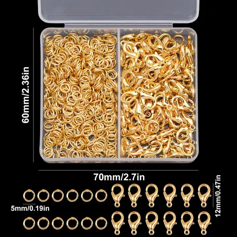 Комплект замков-лобстеров YHBZRET золотого цвета для бижутерии