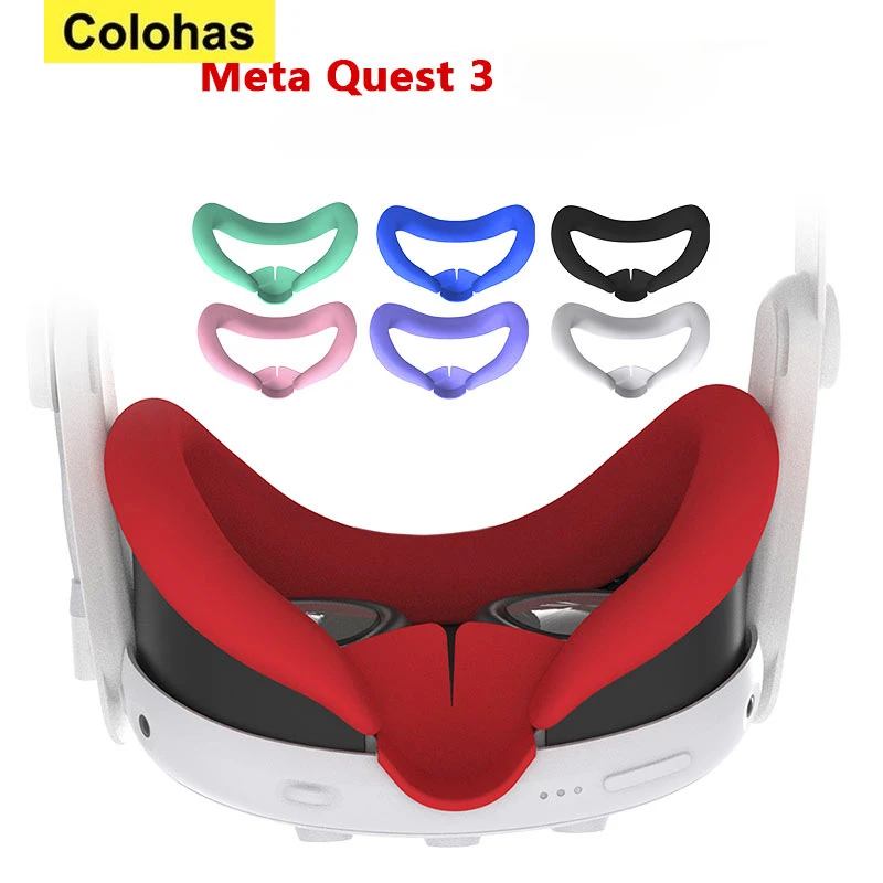 

Colohas for Meta Quest 3 Replacement Silcone Face Cover Protective Mask Dust Sweat-Resistant Replaceble for Quest 3 Accessories