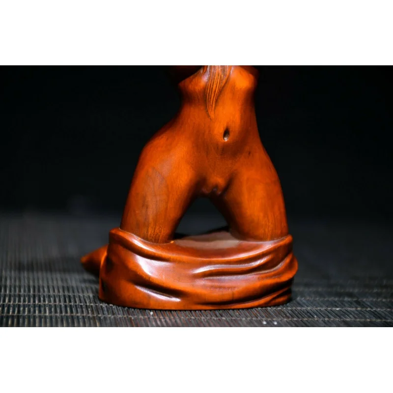 Китайская Изысканная Красивая Обнаженная статуя из натурального бокса ручной