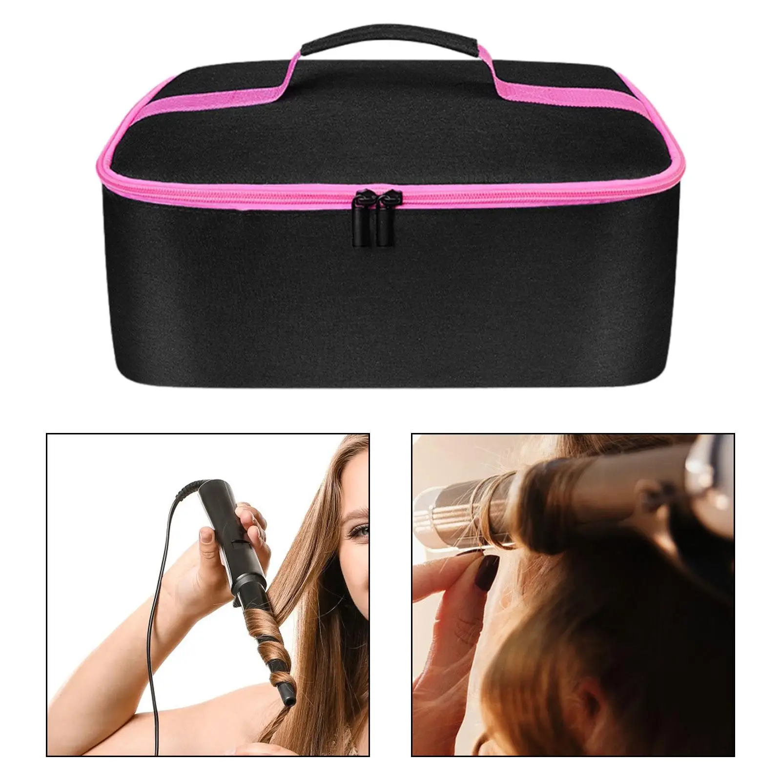 

Curling Iron and Accessoires Travel Bag Styling Irons Organizer Professional Portable Waterproof Hair Curler Accessories Storage