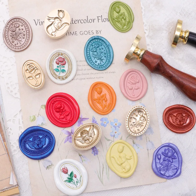 Цветочный 3D тисненый ретро восковой штамп печать любовь кошка лапа снежинки