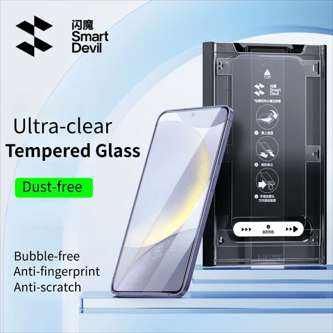 Фильм SmartDevil из закаленного стекла без пыли для прозрачного экрана Samsung Ultra HD, защитная пленка для Samsung с защитой от отпечатков пальцев S25 S25 S24