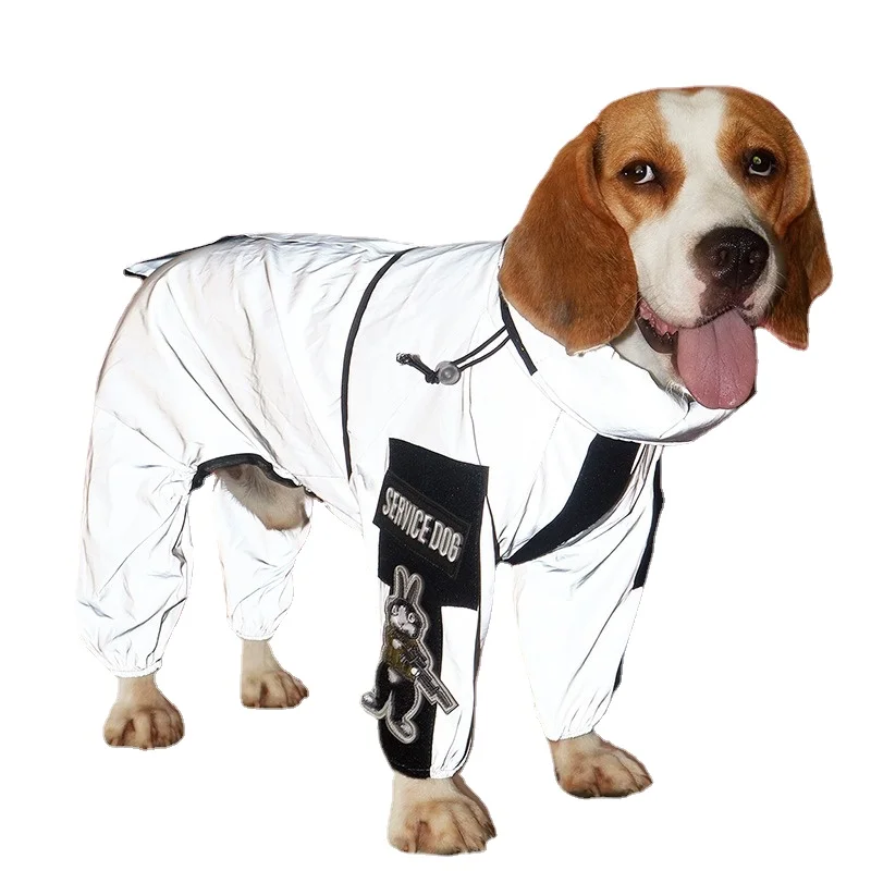 

Luxury Dog Jumpsuit Pet Waterproof Raincoat Reflective Sun Protection Coat Outdoor Clothes Schnauzer Medium Small Dogs Raincoat