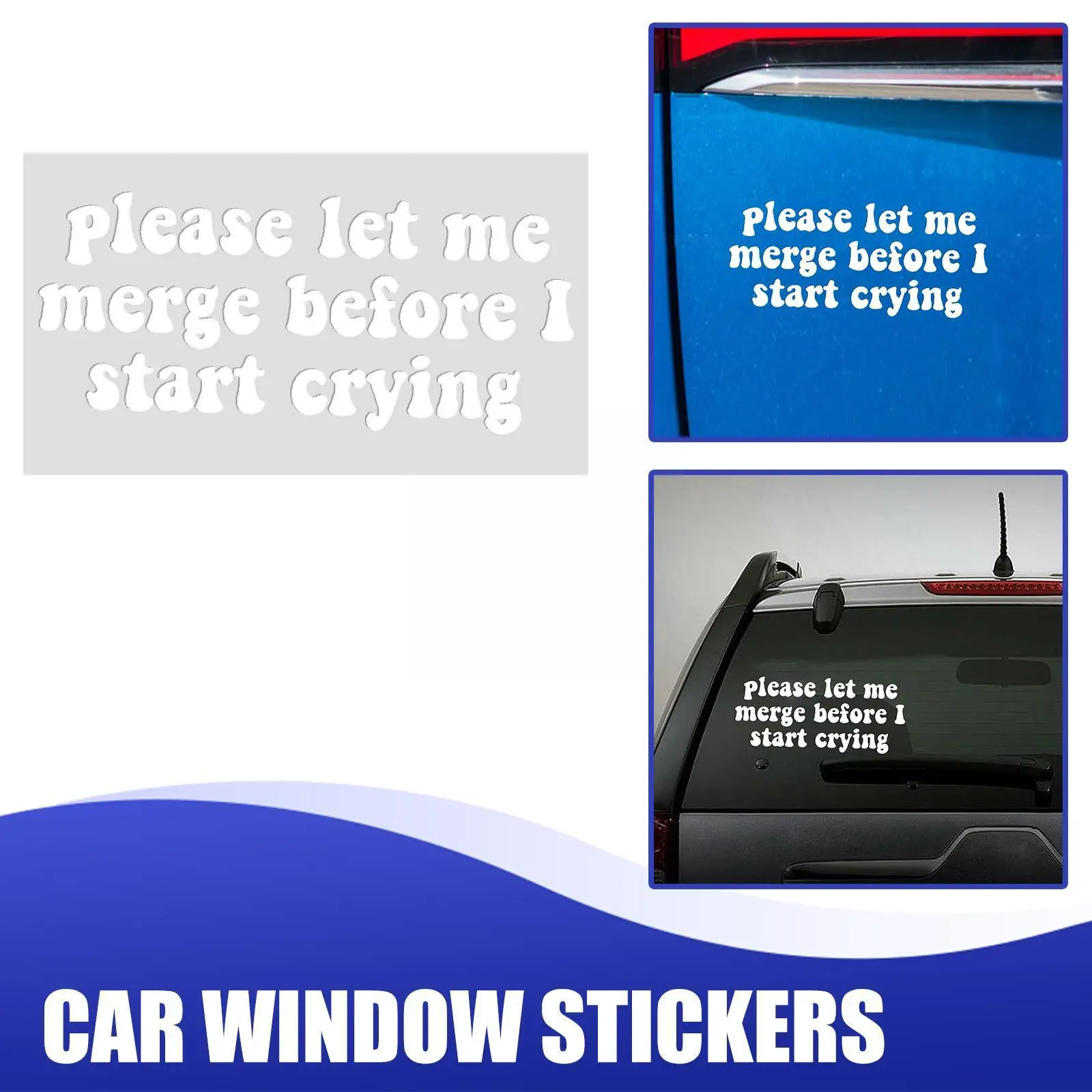 

Funny Please Let Me Merge Before I Start Crying Car Car Body Decals Stickers Home Vinyl Waterproof Car Window Sticker Y2G6